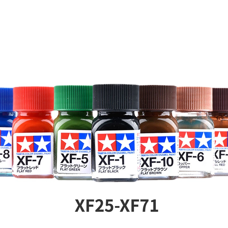 Tamiya Model Paint Set - TAMIYA Enamel Paint Flat Colors XF25-XF71
